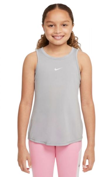 Dívčí trička Nike Dri-Fit One Tank G - light smoke grey/white