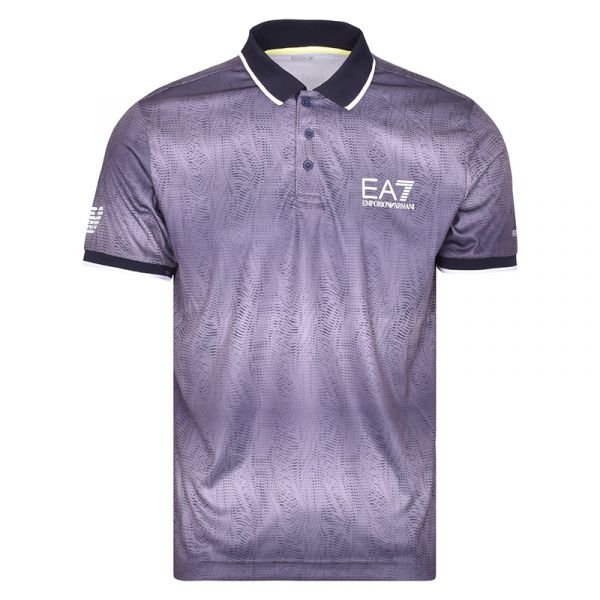  EA7 Man Jersey Polo Shirt - fancy navy blue