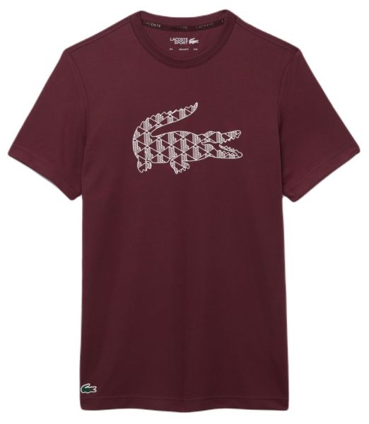 Meeste T-särk Lacoste Ultra Dry Pique Tennis T-Shirt - Pruun