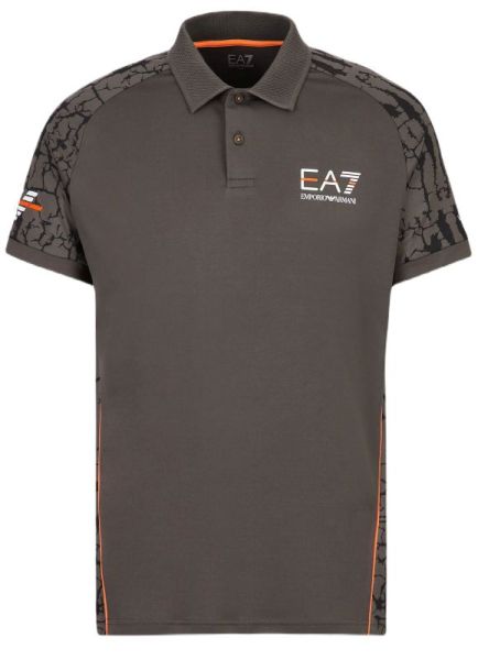 Мъжка тениска с якичка EA7 Man Jersey Polo Shirt - raven