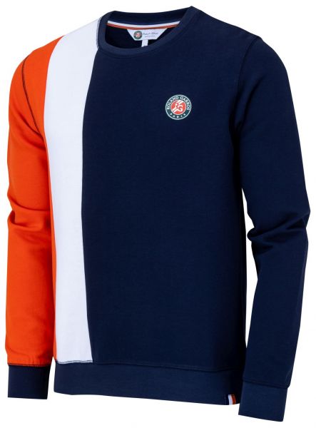 Herren Tennissweatshirt Roland Garros Sweat Shirt Stripes - marine