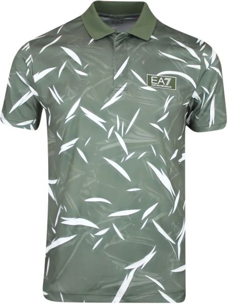 Polo de tennis pour hommes EA7 Man Jersey - Vert