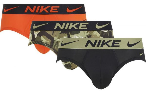 Pánske boxerky Nike Dri-Fit Essential Micro Hip Brief - brush stroke print/team orange/black