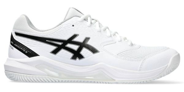 Zapatillas de pádel para hombre Asics Gel-Dedicate 8 Padel - white/black