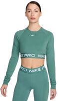 Naiste T-särgid (pikkade käistega) Nike Pro 365 Dri-Fit Cropped Long-Sleeve Top - bicoastal/white