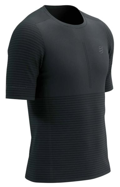 Ανδρικά Μπλουζάκι Compressport Pro Racing Short Sleeve - Μαύρος