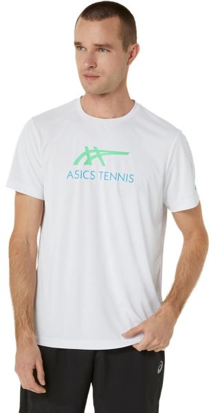 T-shirt da uomo Asics Court Graphic - Bianco