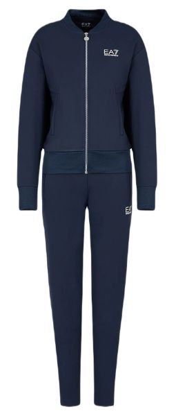 Damski dres tenisowy EA7 Woman Jersey Tracksuit - navy blue
