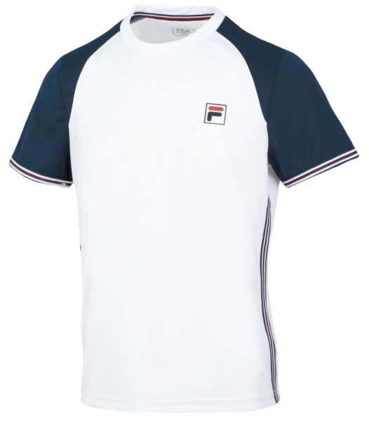 Тениска за момчета Fila T-Shirt Alfie Boys - white/peacoat blue