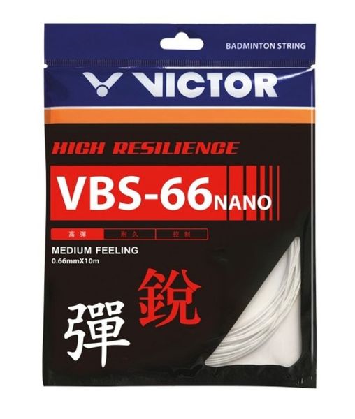 Corda per il badminton Victor VBS-66 Nano (10 m) - white