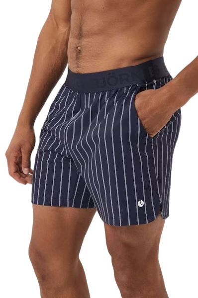 Herren Tennisshorts Björn Borg Ace Pinstripe - Blau