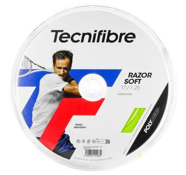 Corda da tennis Tecnifibre Razor Soft (200 m) - lime