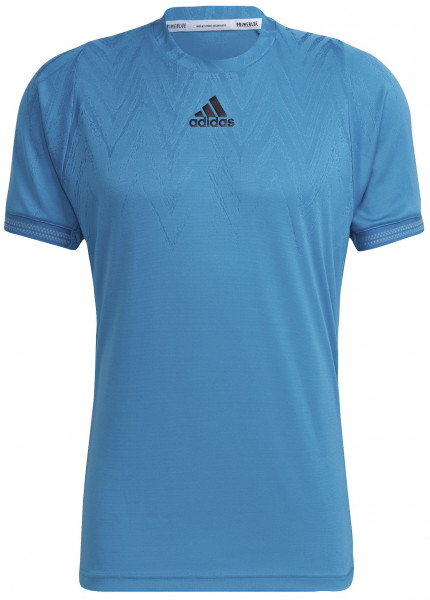 Camiseta para hombre Adidas Tennis Freelift T-Shirt Primeblue M - sonic aqua
