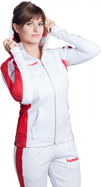 Sweat de tennis pour femmes Hummel by UpToU Jacket - white