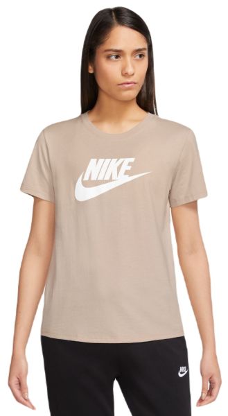 Marškinėliai moterims Nike Sportswear Essentials T-Shirt - sanddrift/white