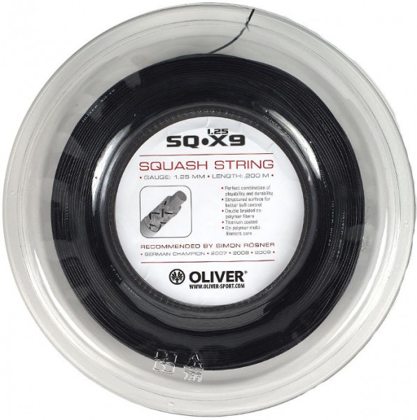 Naciąg do squasha Oliver SQ. X9 (200 m) - black