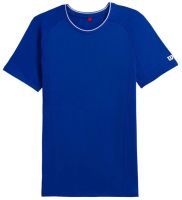 Herren Tennis-T-Shirt Wilson Team Seamless Crew T-Shirt - royal blue