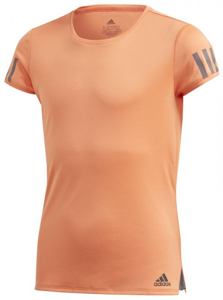 Marškinėliai mergaitėms Adidas G Club Tee - amber tint/grey six