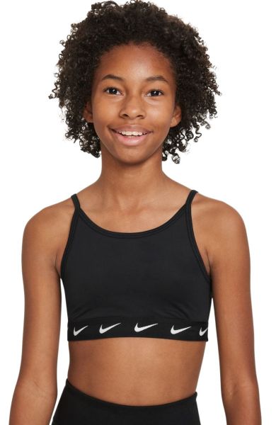 Dievčenské podprsenky Nike Dri-Fit One Sports Bra - black/white
