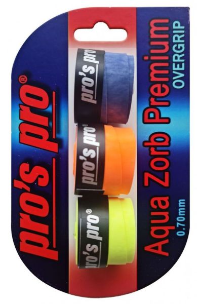 Grips de tennis Pro's Pro Aqua Zorb Premium (3P) - color