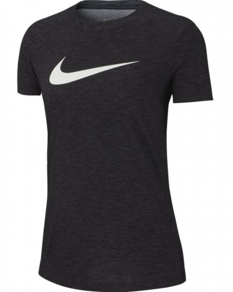 Damski T-shirt Nike Dry Tee DFC Crew W - black/heather/white