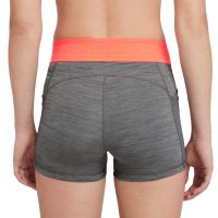 Naiste tennisešortsid Nike Pro 3in Short Femme NVLTY PP2 - smoke grey/bright mango/white Naiste tennisešortsid Nike Pro 3in Short Femme NVLTY PP2 - smoke grey/bright mango/white
