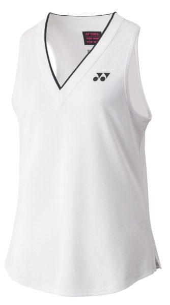 Top de tenis para mujer Yonex Fitted Tank Top - white