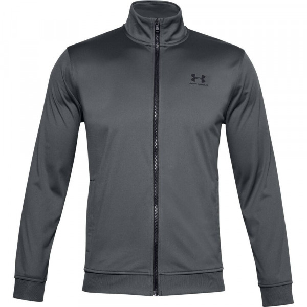 Férfi tenisz pulóver Under Armour Sportsyle Tricot Jacket M - grey/black