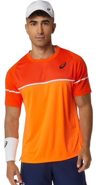 Herren Tennis-T-Shirt Asics Game Short Sleeve Top - koi