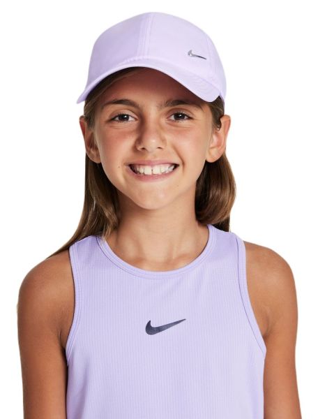Casquette de tennis Nike Kids Dri-Fit Club Unstructured Metal Swoosh Cap - lilac bloom