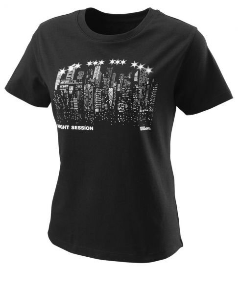 T-shirt pour femmes Wilson Night Skyline Tch Tee W - black
