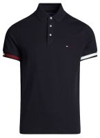 Herren Tennispoloshirt Tommy Hilfiger Flag Cuff Slim Fit - Blau