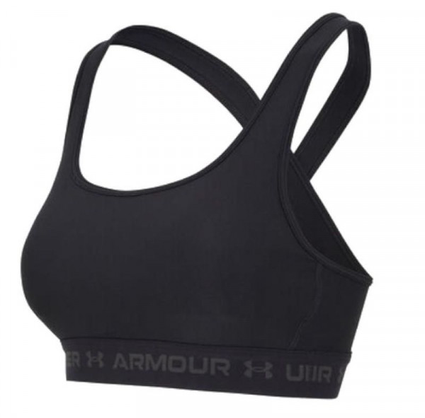 Women's bra Under Armour Crossback Mid Bra - black/jet gray