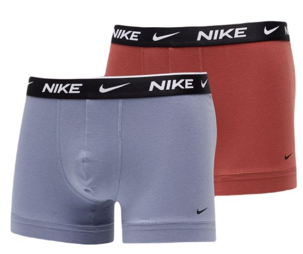 Herren Boxershorts Nike Everyday Cotton Stretch Trunk 2P - ashen slate/canon rust