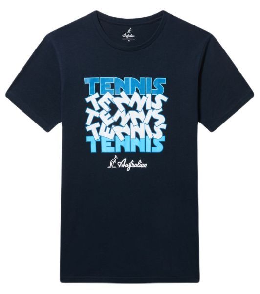 Ανδρικά Μπλουζάκι Australian Cotton Tennis T-Shirt - blu navy