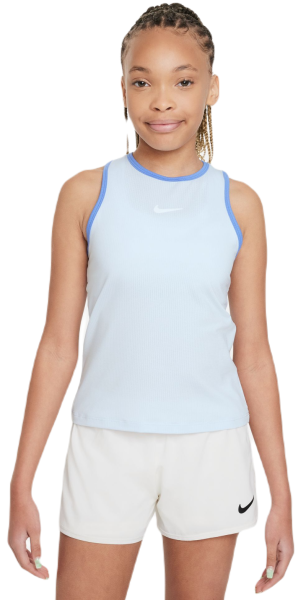 Marškinėliai mergaitėms Nike Court Dri-Fit Victory Tank - blue tint/polar/white