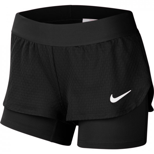 Nike Girls Court Flex Short - black/white, Tennis Zone