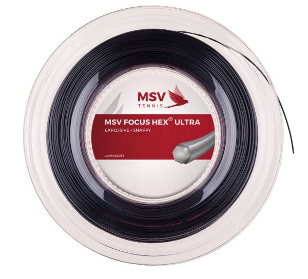 Тенис кордаж MSV Focus Hex Ultra (200 m) - black