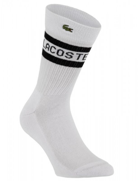  Lacoste Men's SPORT Lettered Cotton Blend Socks - white/black
