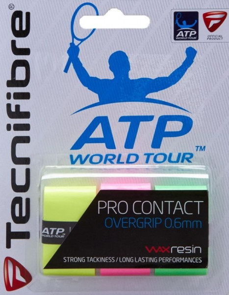 Tenisa overgripu Tecnifibre Pro Contact ATP 3P - color