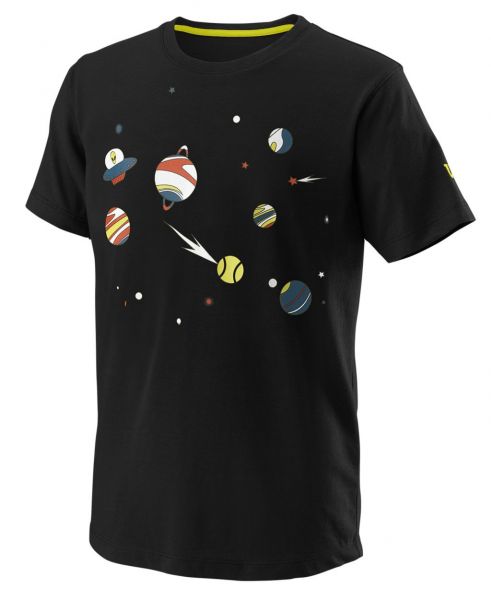 Chlapčenské tričká Wilson Planetary Tech Tee B - black