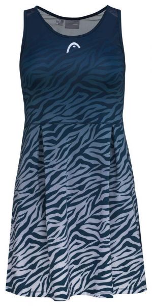 Dámské tenisové šaty Head Spirit Dress W - dark blue/print vision