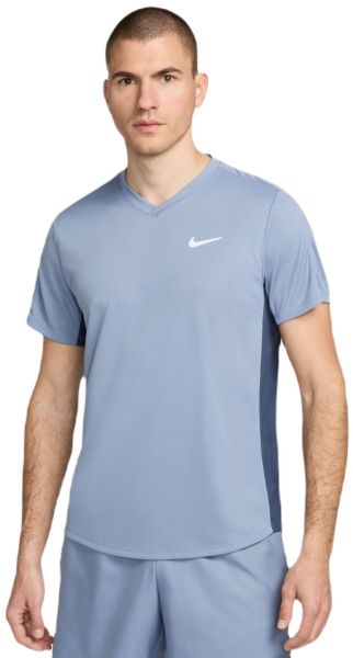 Men's T-shirt Nike Court Dri-Fit Victory Top - ashen slate/thunder blue/white