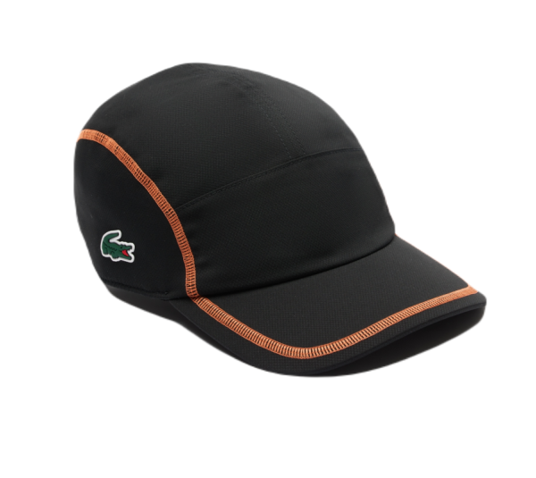 Czapka tenisowa Lacoste Colourblock Tennis - Czarny