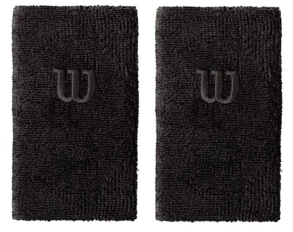 Asciugamano da tennis Wilson Extra Wide W Wirstband - black/black