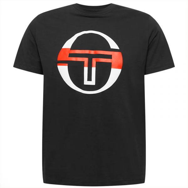 T-shirt pour garçons Sergio Tacchini Iberis Jr T-shirt - black/orange