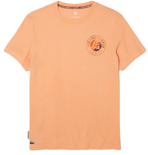 Herren Tennis-T-Shirt Lacoste Sport Roland Garros Edition Logo T-Shirt - orange