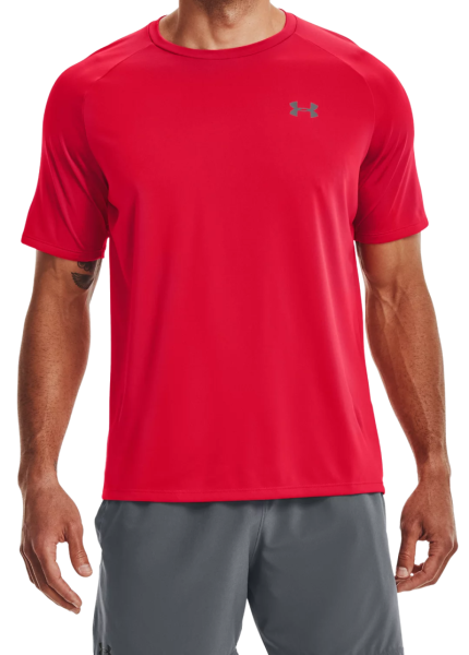 T-shirt pour hommes Under Armour Tech SS Tee 2.0 - red/graphite