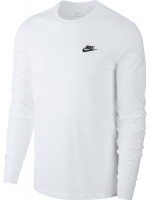Pánske tričká (dlhý rukáv) Nike Sportswear Club Tee LS - white/black