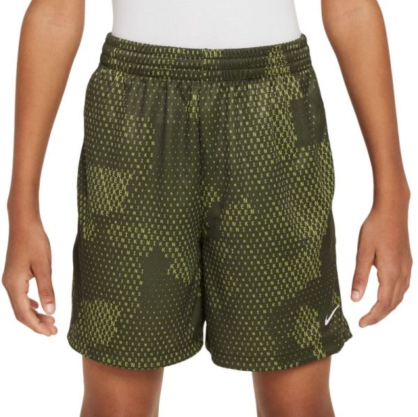 Chlapčenké šortky Nike Kids Multi Dri-Fit Shorts - cargo khaki/white
